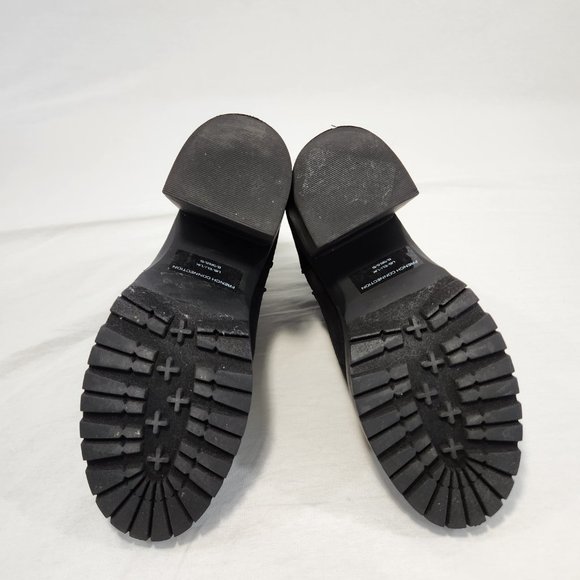 FRENCH CONNECTION Black Jasmine Lug Sole Vegan Side Zip Booties Size 8 LIKE NEW! - Picture 9 of 16